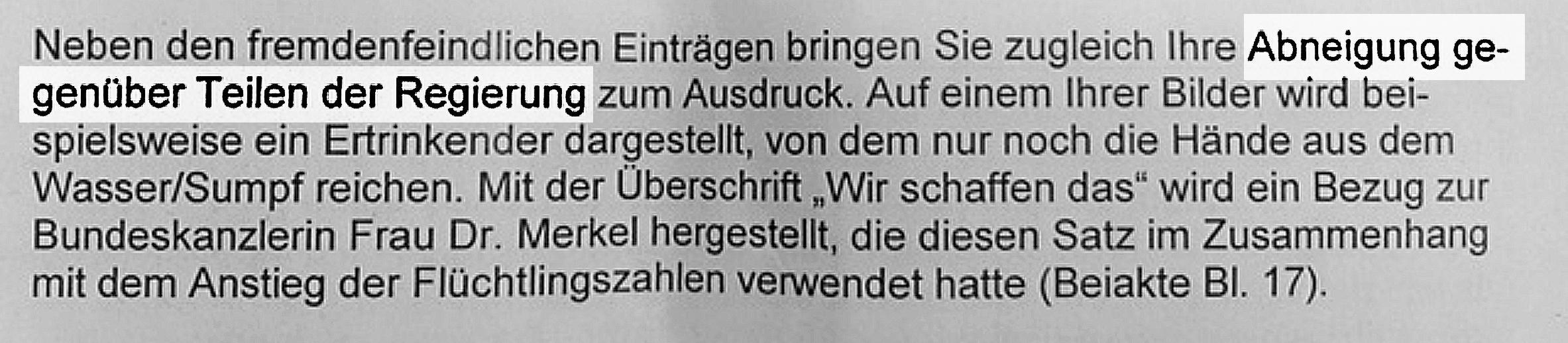 „Abneigung gegen Teile der Regierung“