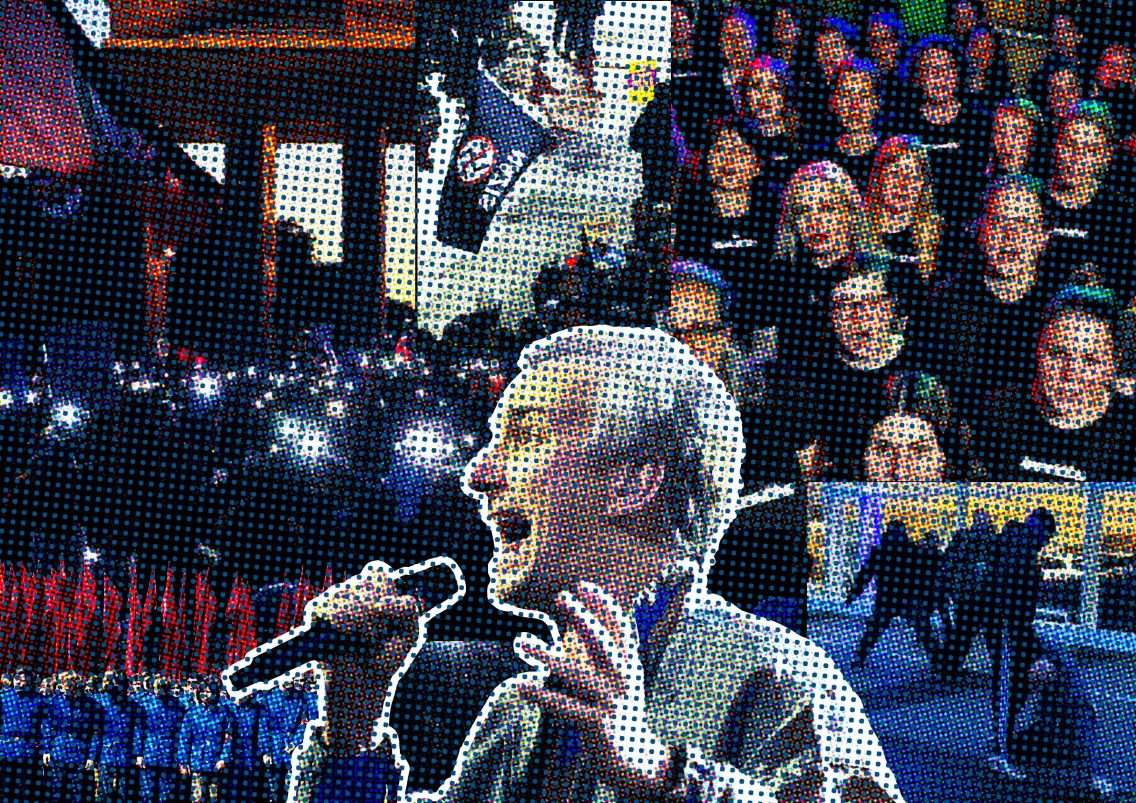 Mit durchgedrücktem Rücken der Gemeinschaft dienen